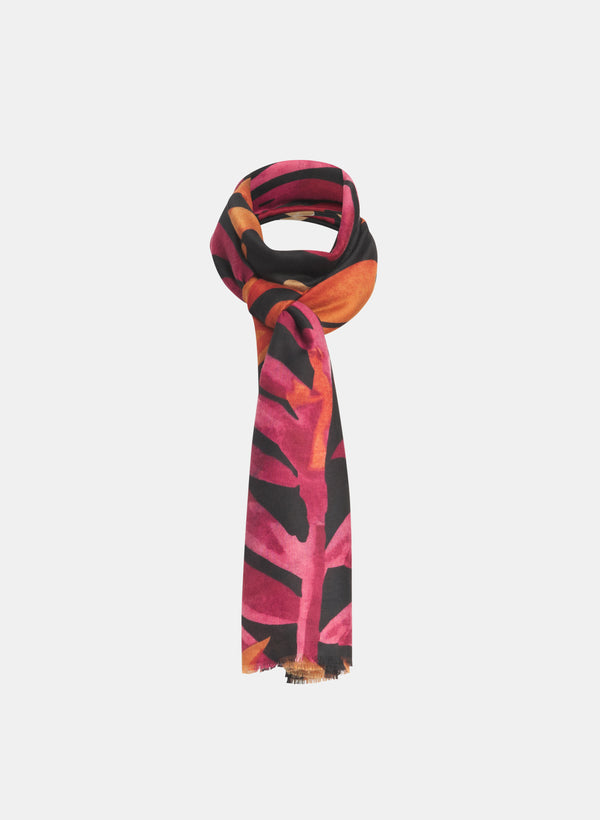 laura Palm Print Scarf