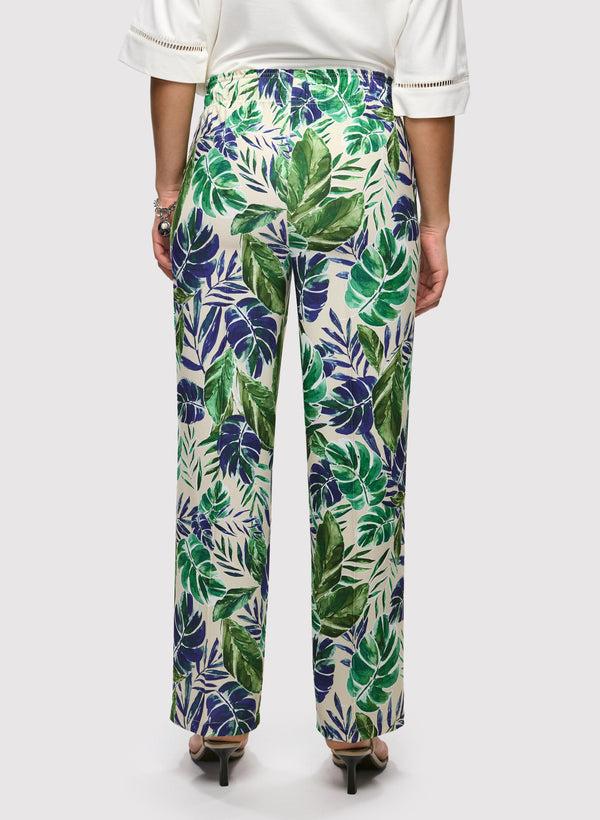 Laura Palm Print Wide Leg Pants