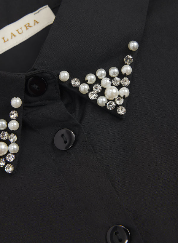 Laura Pearl Tipped Dickie Collar