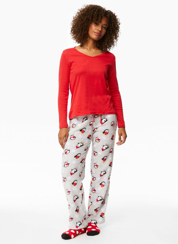 Laura Penguin Print Pyjama Set