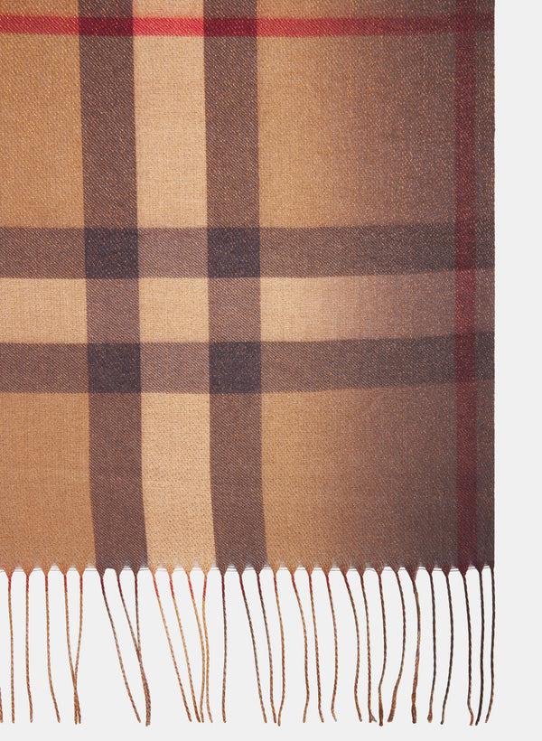 Laura Plaid Glitter Knit Scarf