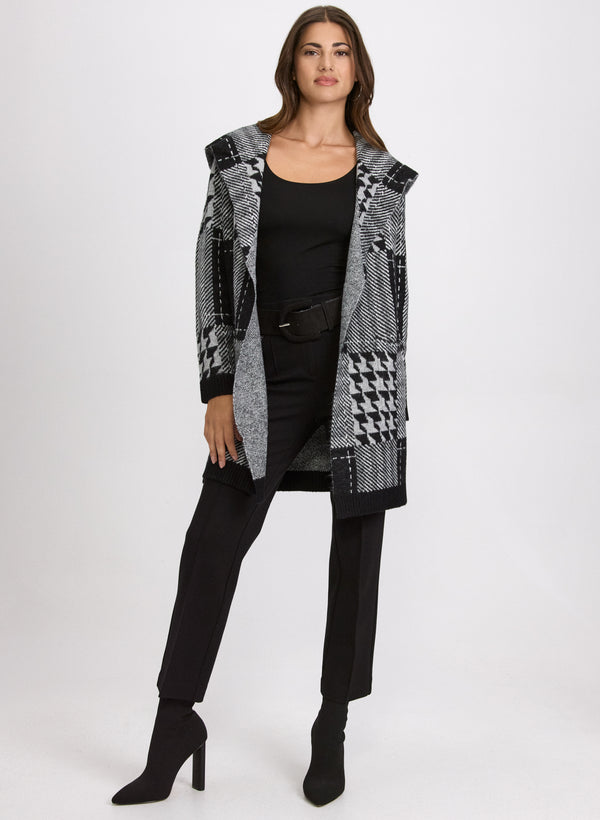 Laura Plaid Knit Cardigan