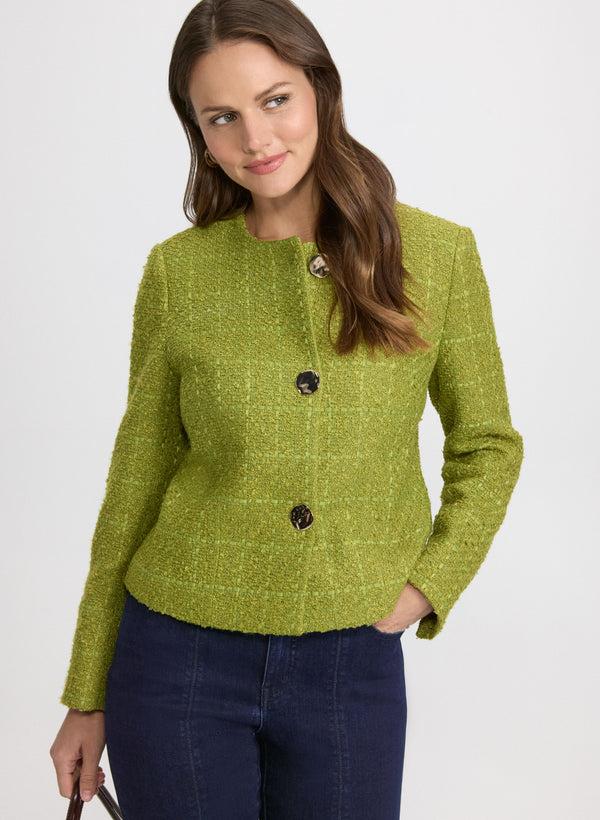 laura Plaid Tweed Jacket