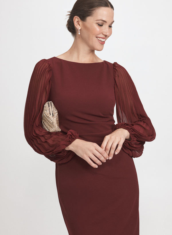 Laura Pleated Sleeve Dress