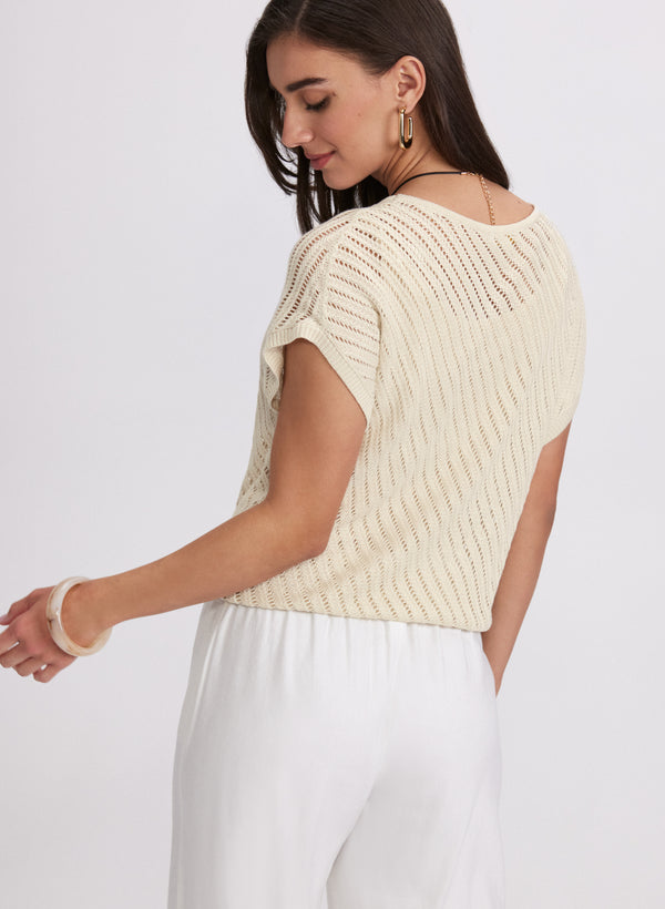 Laura Pointelle Stitch Sweater