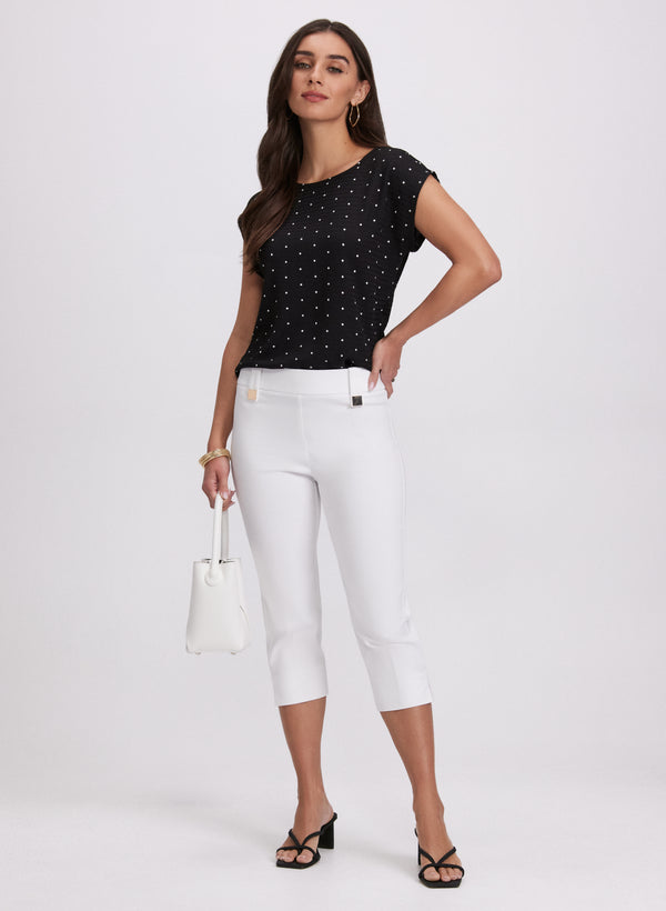 Laura Polka Dot Bubble Knit Top