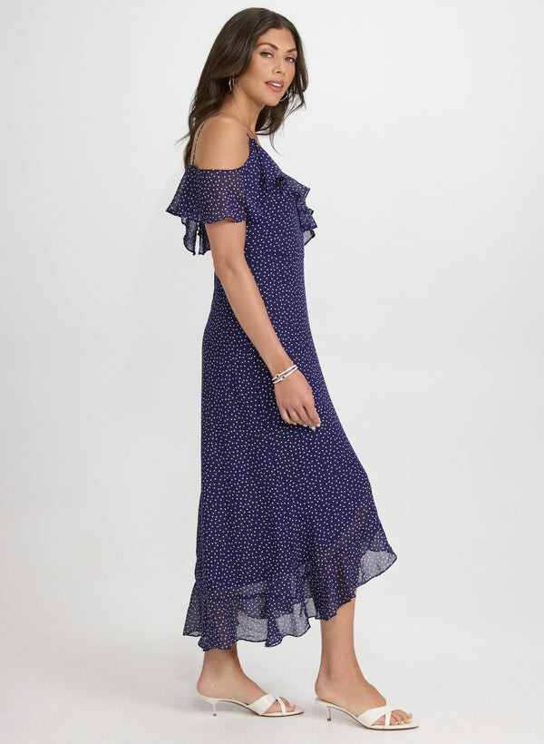 Laura Polka Dot Chiffon Dress
