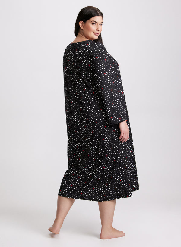 Laura Polka Dot & Heart Nightgown