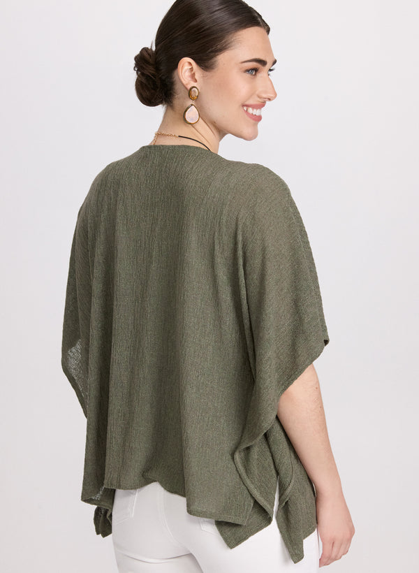Laura Poncho-Style Layering Top