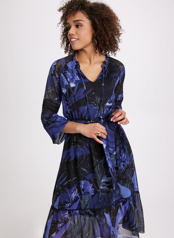Laura Printed Chiffon Dress