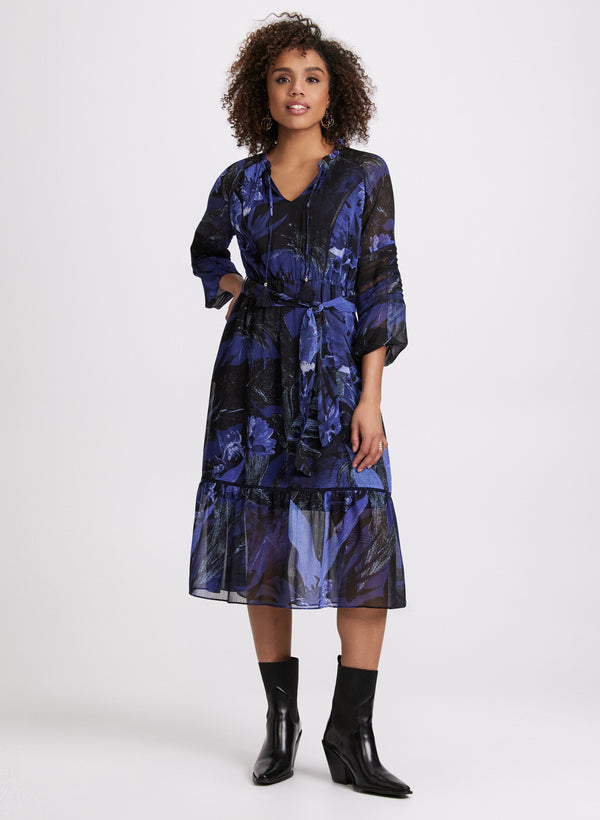 laura Printed Chiffon Dress