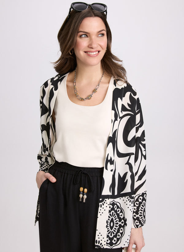 laura Printed Open Tunic