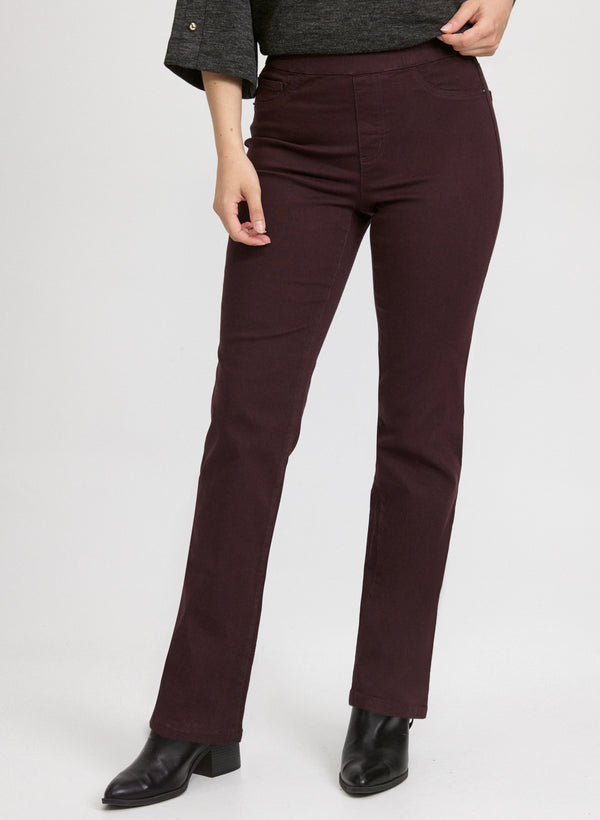laura Pull-On Denim Pants