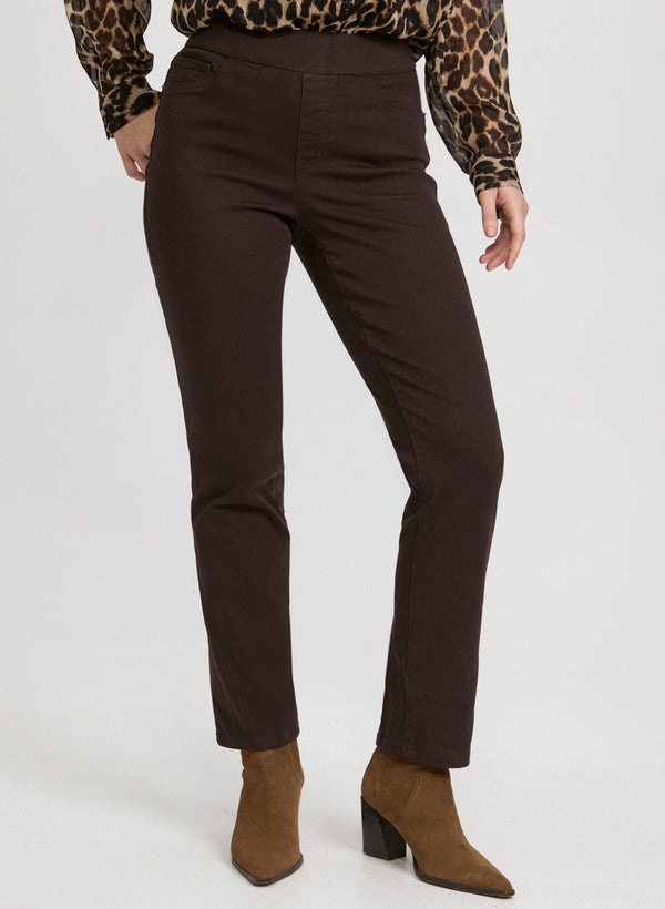 laura Pull-On Denim Pants