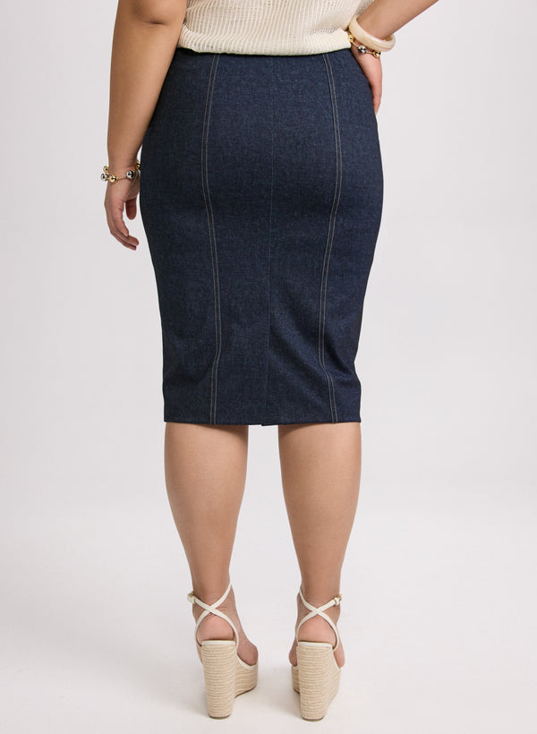 Laura Pull-On Denim Skirt