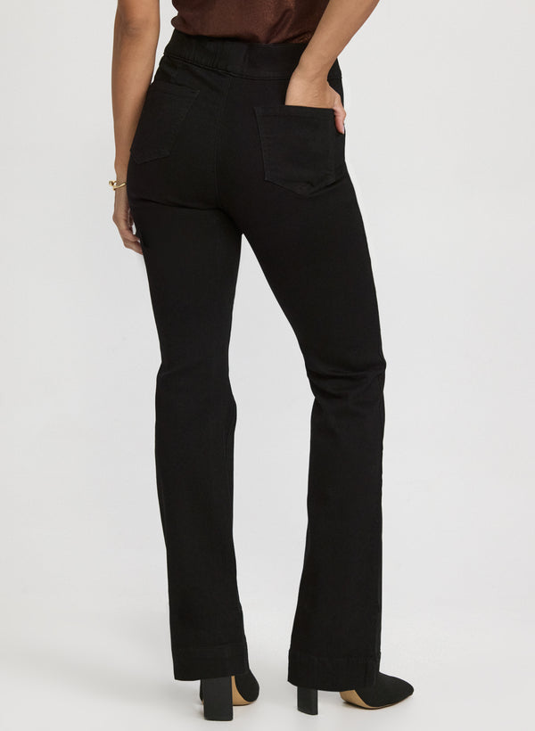 Laura Pull-On Flare-Leg Jeans