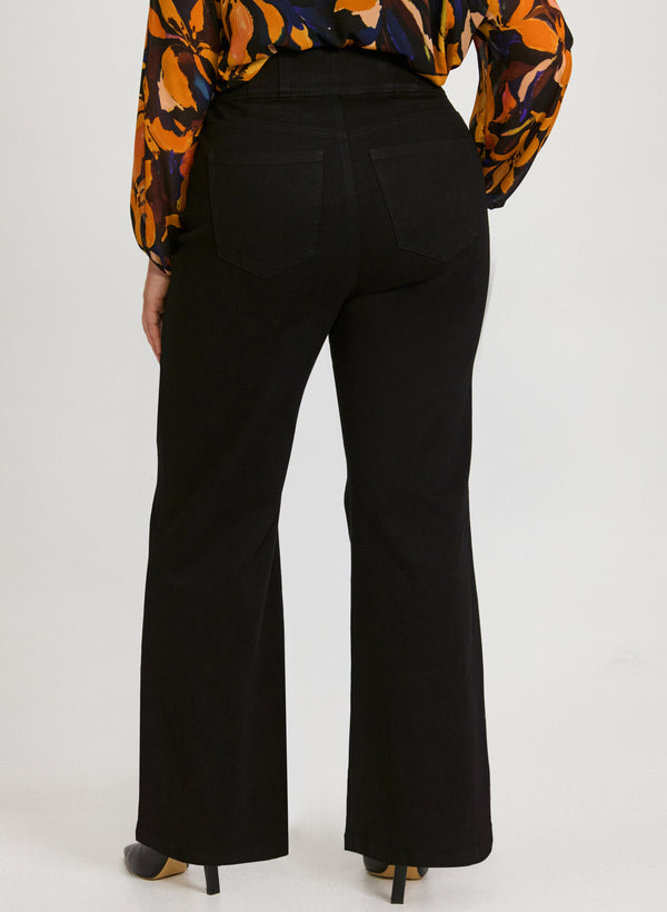 Laura Pull-On Flare-Leg Jeans