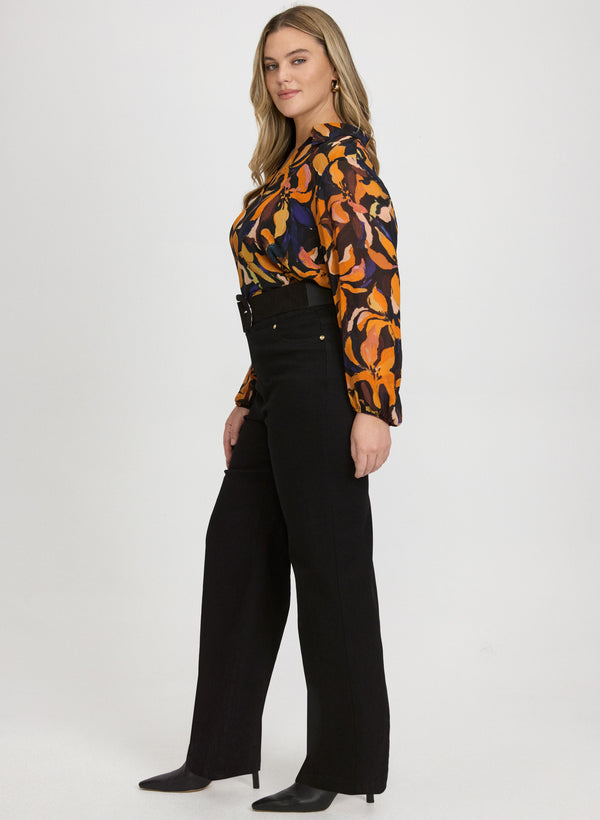 Laura Pull-On Flare-Leg Jeans