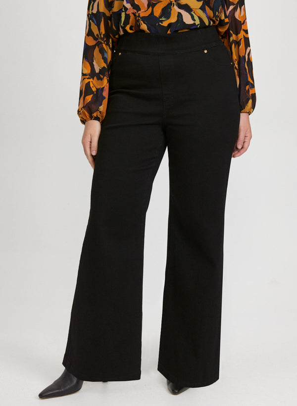 laura Pull-On Flare-Leg Jeans