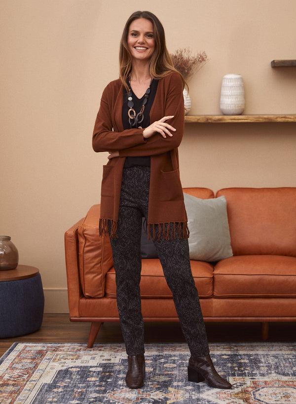 Laura Pull-On Paisley Print Pants