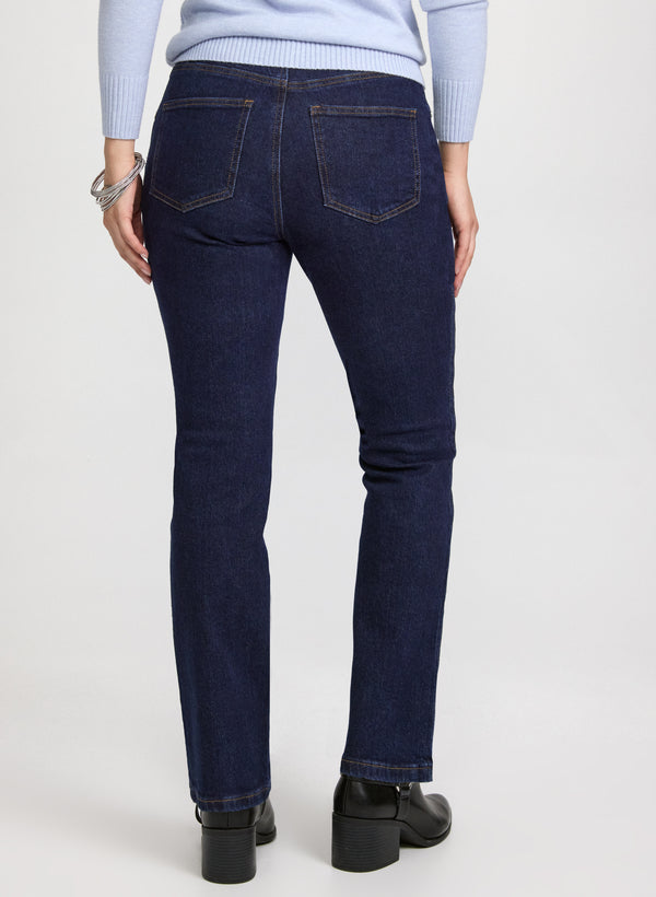 Laura Pull-On Straight-Leg Jeans