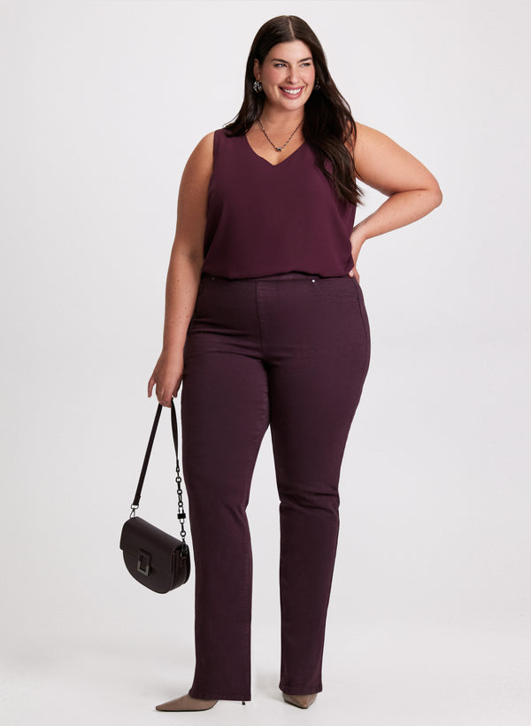 Laura Pull-On Straight Leg Jeans