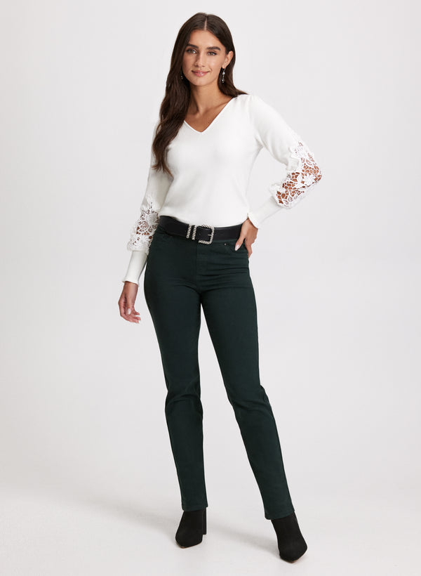 Laura Pull-On Straight Leg Jeans