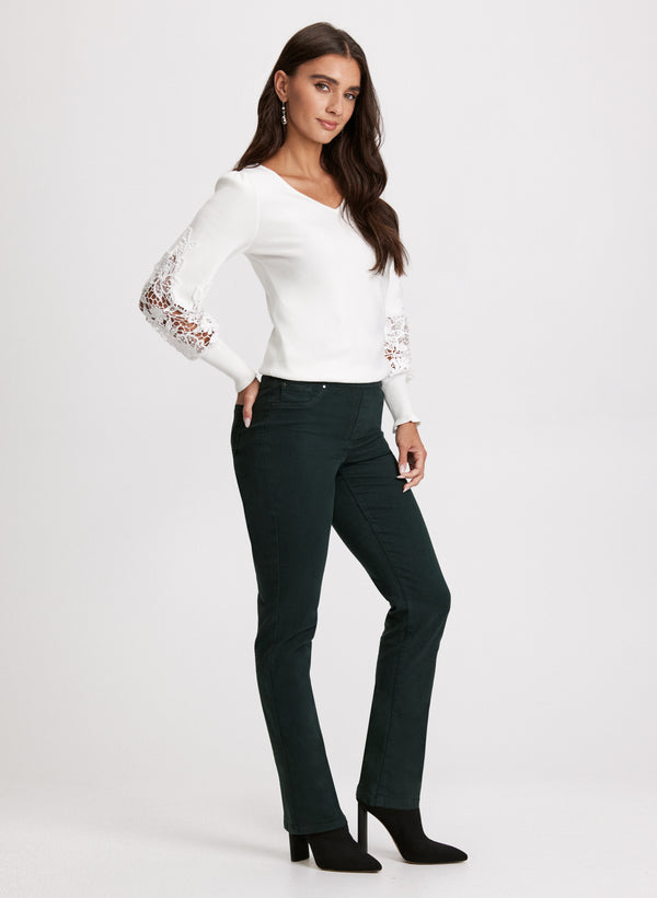 Laura Pull-On Straight Leg Jeans