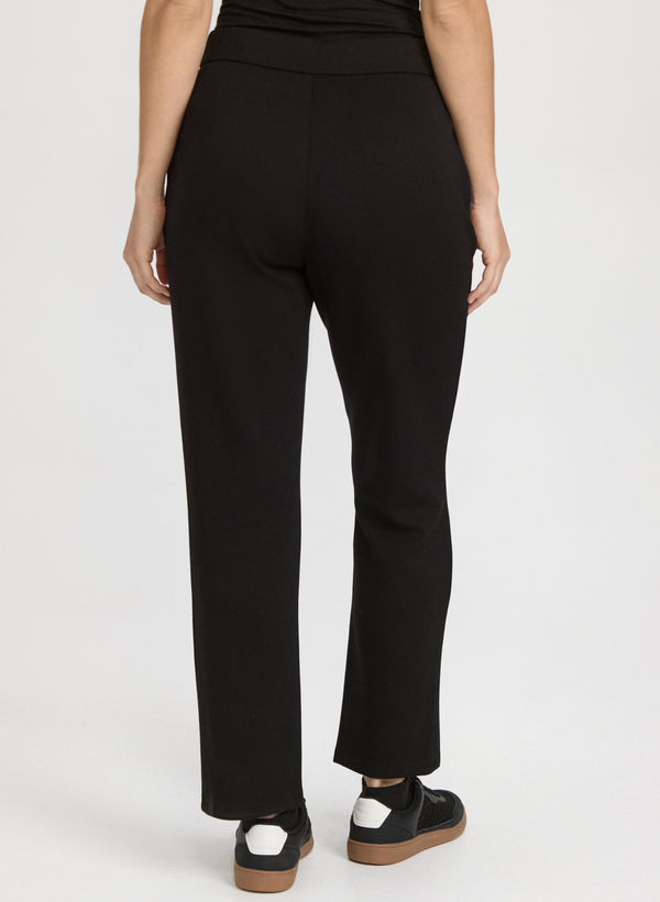 Laura Pull-On Straight-Leg Pants
