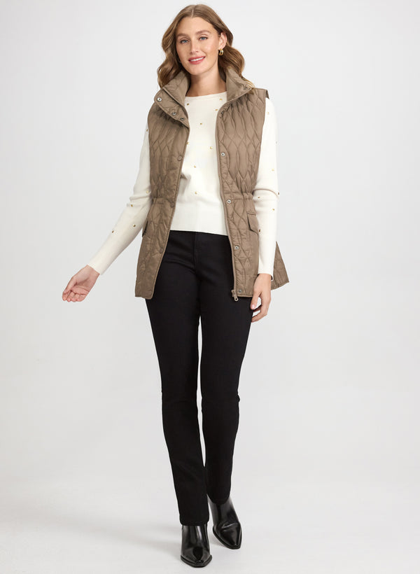 Laura Quilted Drawstring Waist Vest