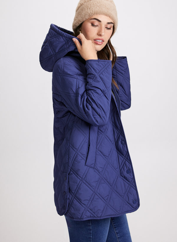 Laura Quilted Snap Front Jacket