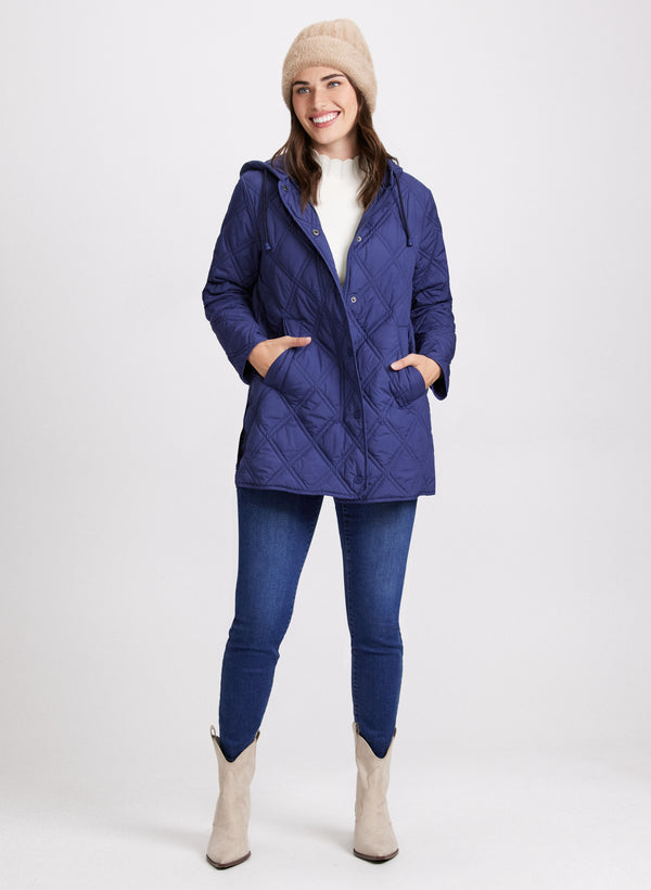 Laura Quilted Snap Front Jacket