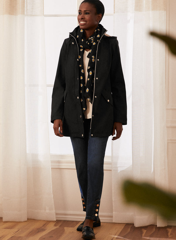 Laura Removable Hood Raincoat