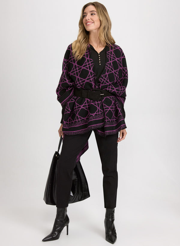Laura Reversible Geometric Poncho