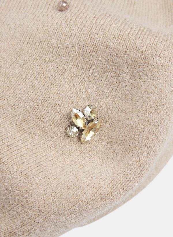 Laura Rhinestone Detail Beret