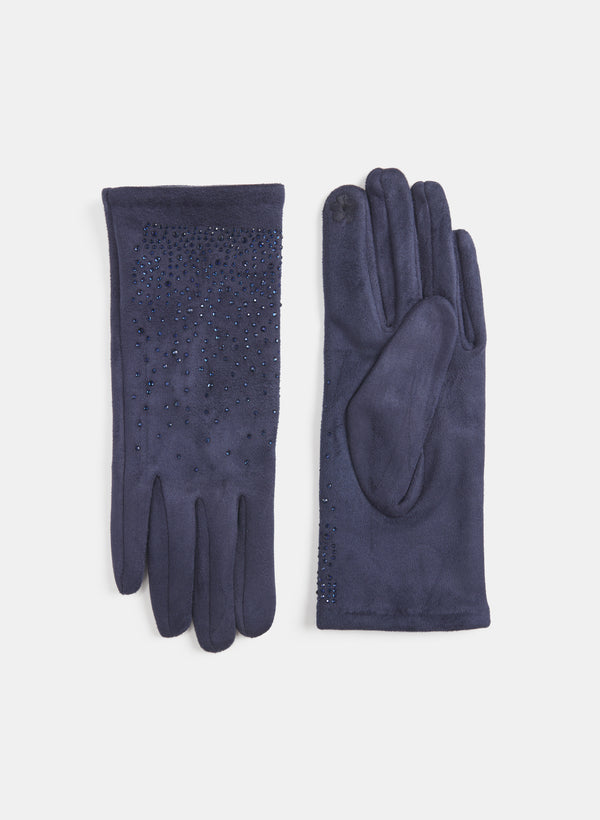 laura Rhinestone Detail Gloves