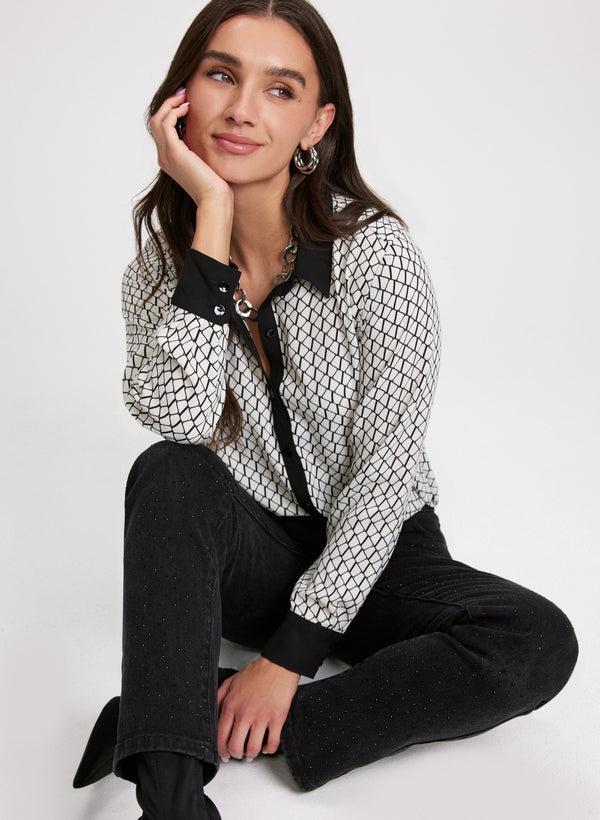 Laura Rhinestone Detail Straight Leg Jeans