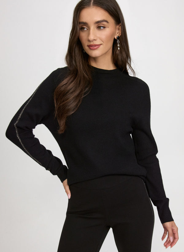 laura Rhinestone Detail Sweater