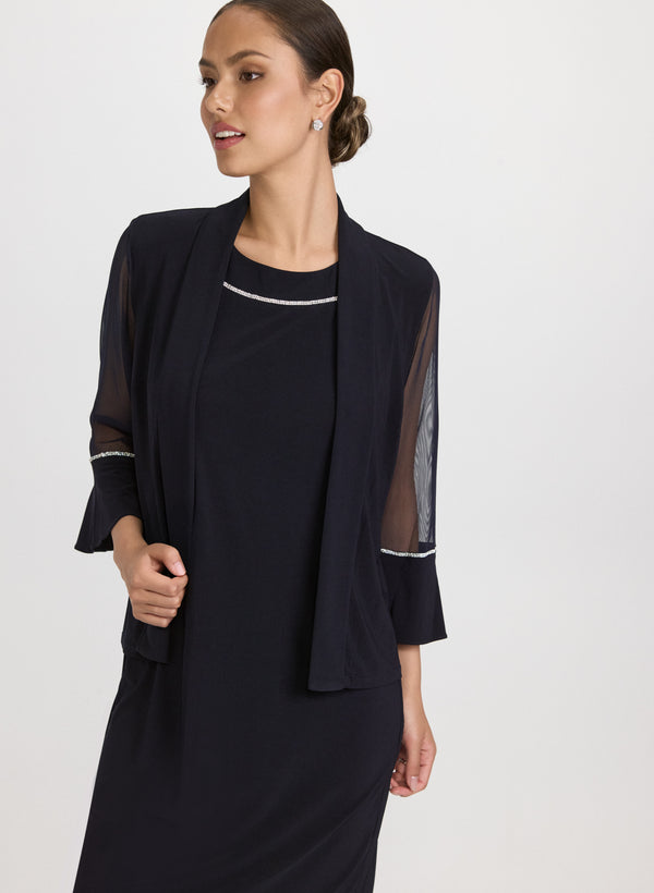 Laura Rhinestone Embellished Jacket & Dress Set