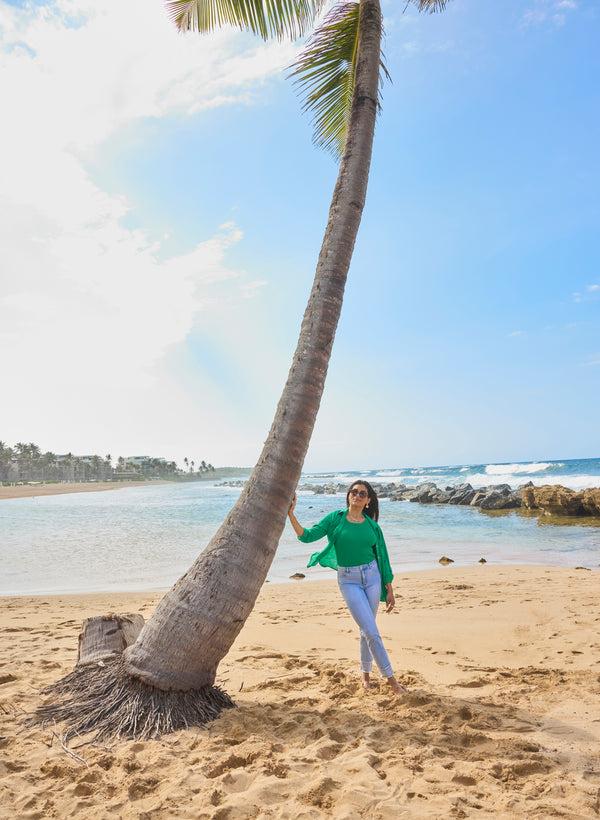 Laura Rhinestone Hem Slim Leg Jeans