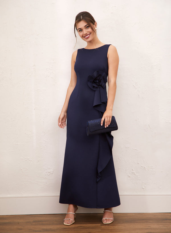 laura Rosette Detail Flounce Dress