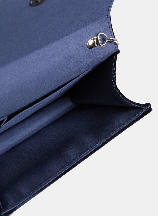 Laura Rosette Embellished Box Clutch