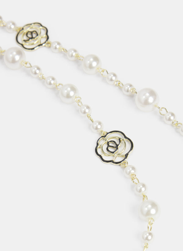 Laura Rosette Inset Pearl Necklace