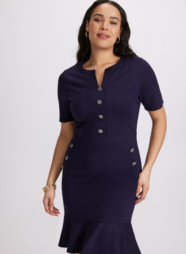 Laura Ruffle Hem Dress