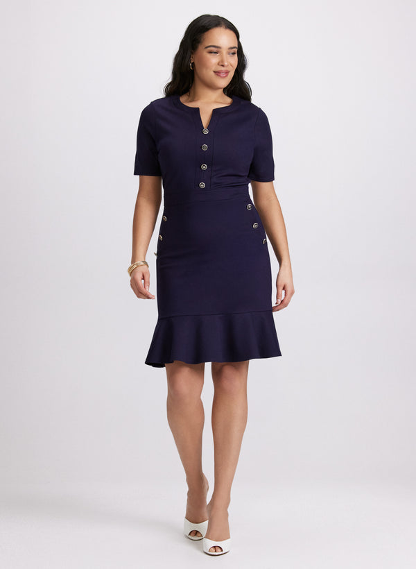 laura Ruffle Hem Dress