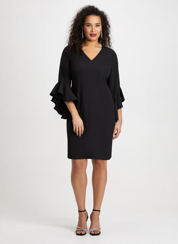 laura Ruffle Sleeve Dress
