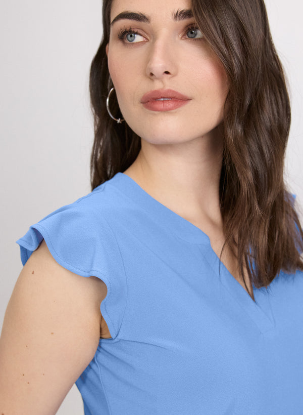 Laura Ruffled Cap Sleeve T-Shirt