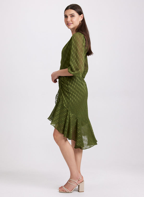 Laura Satin Dot Dress