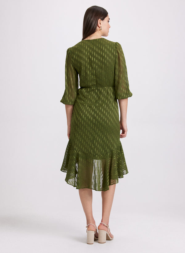 Laura Satin Dot Dress