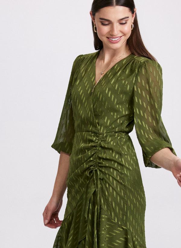 Laura Satin Dot Dress